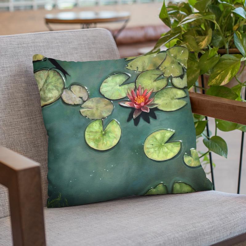 Lilies Throw Pillow By David Stribbling