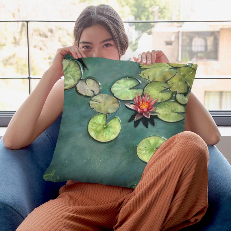 Lilies Throw Pillow By David Stribbling