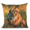 Lion At Sunset Throw Pillow By David Stribbling