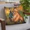 Lion At Sunset Throw Pillow By David Stribbling