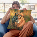 Lion At Sunset Throw Pillow By David Stribbling