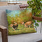 Lion Cubs Running Throw Pillow By David Stribbling
