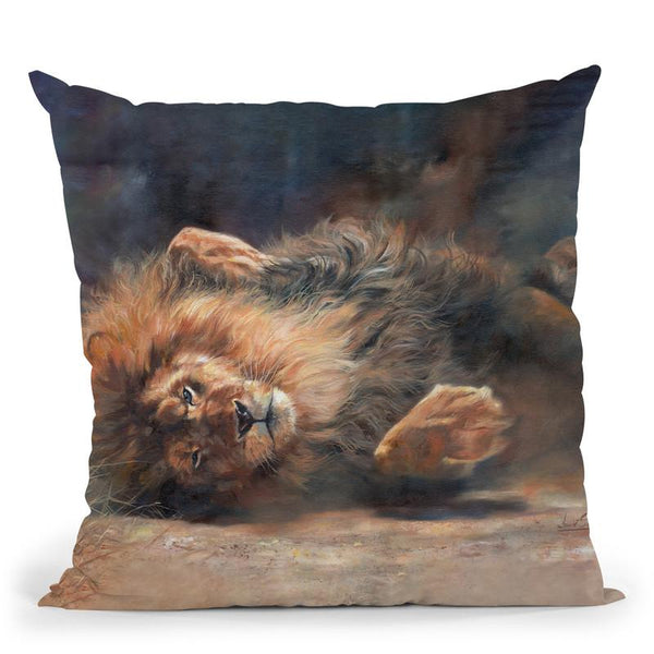 Lion Vi Throw Pillow By David Stribbling