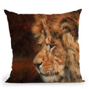 Lion V Throw Pillow By David Stribbling