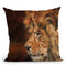 Lion V Throw Pillow By David Stribbling