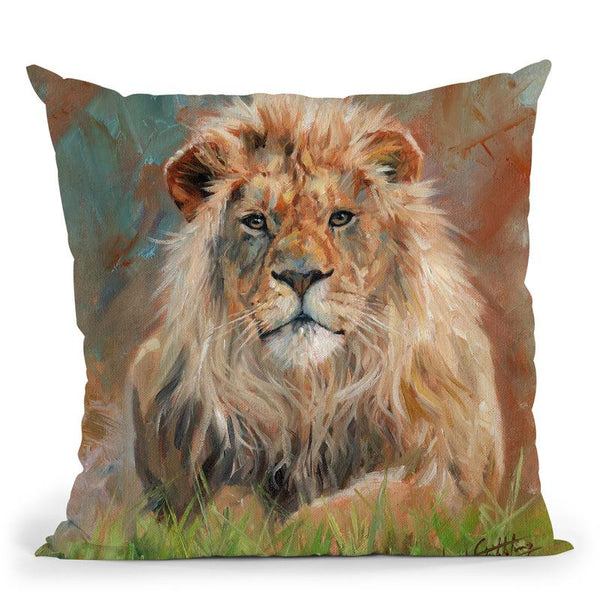 Lion Iv Throw Pillow By David Stribbling