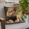 Lion Laying Down Throw Pillow By David Stribbling
