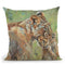 Lioness And Cub I Throw Pillow By David Stribbling