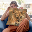 Lioness Ii Throw Pillow By David Stribbling
