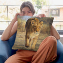 Lioness Walk Throw Pillow By David Stribbling