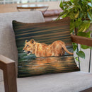 Lioness Water Throw Pillow By David Stribbling
