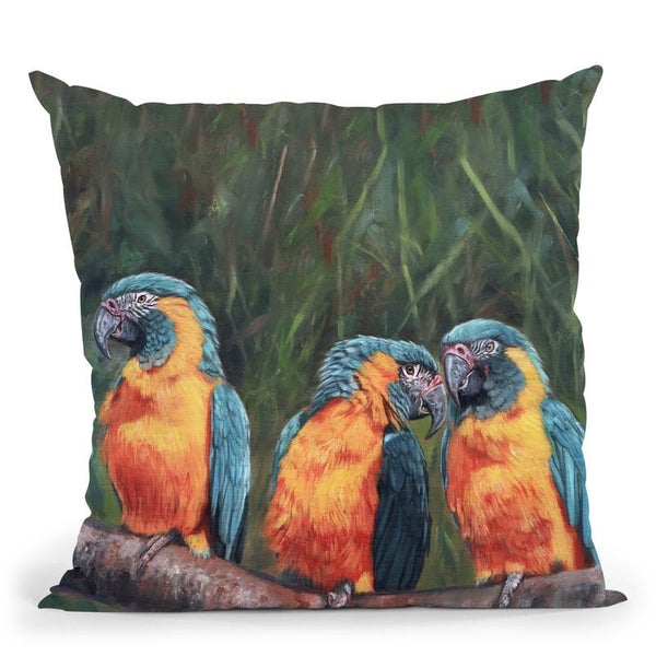Macaws Throw Pillow By David Stribbling
