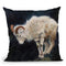 Mountain Goat Throw Pillow By David Stribbling