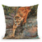 Mountain Lion I Throw Pillow By David Stribbling