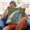 Polar Bear Splash Throw Pillow By David Stribbling