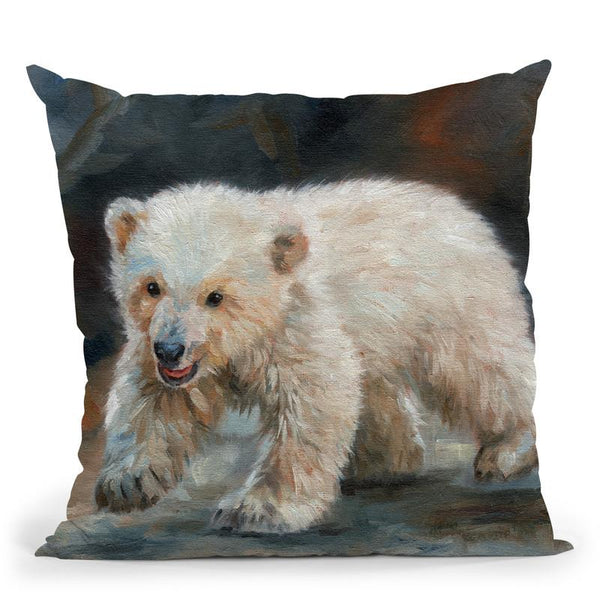 Polar Bear Throw Pillow By David Stribbling