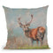 Red Deer I Throw Pillow By David Stribbling