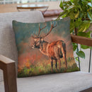 Red Deer Ii Throw Pillow By David Stribbling
