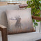 Red Deer Misty Morning Throw Pillow By David Stribbling