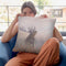 Red Deer Misty Morning Throw Pillow By David Stribbling