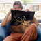 Red Deer Winter Breath Throw Pillow By David Stribbling