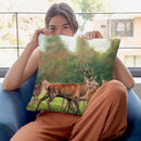 Red Deer Throw Pillow By David Stribbling
