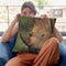 Rhino And Oxpecker Bird Throw Pillow By David Stribbling