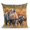 Rhinos Throw Pillow By David Stribbling
