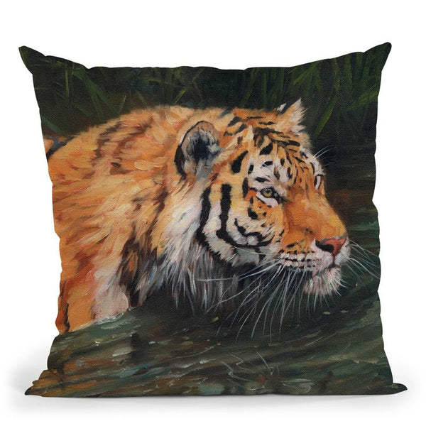 River Crossing I Throw Pillow By David Stribbling