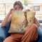 Running Giraffe Throw Pillow By David Stribbling