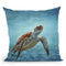 Sea Turtle Throw Pillow By David Stribbling