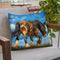 Shire Horse End Of The Day Throw Pillow By David Stribbling