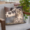 Side Swipe Snow Leopard Cub Throw Pillow By David Stribbling