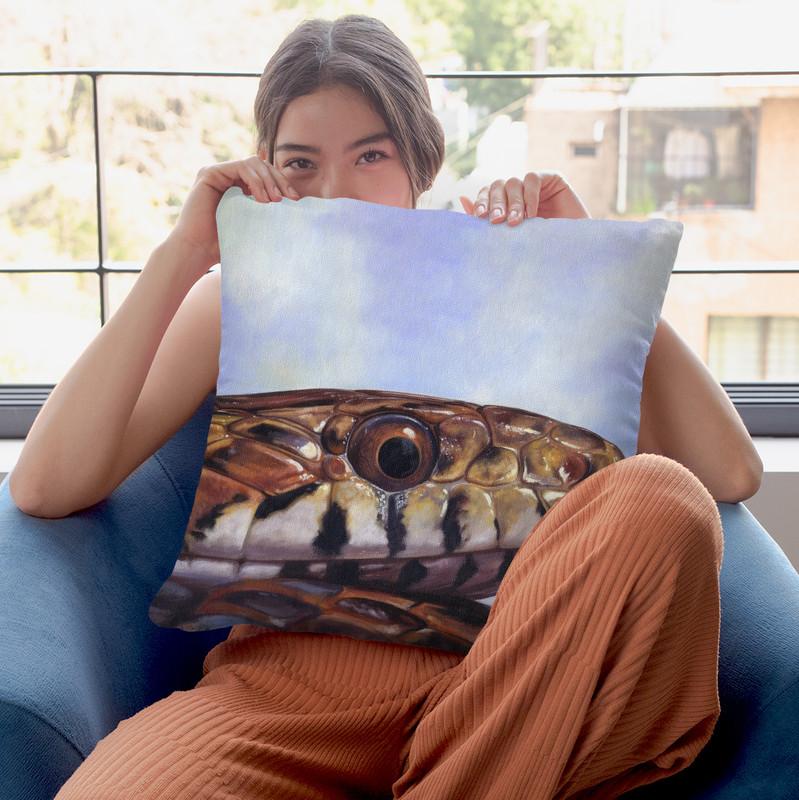 Snake Throw Pillow By David Stribbling