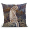 Snow Leopard Ii Throw Pillow By David Stribbling