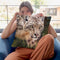 Snow Leopard Iv Throw Pillow By David Stribbling