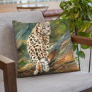 Snow Leopard Cub Throw Pillow By David Stribbling