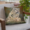 Snow Leopard Rock Throw Pillow By David Stribbling