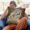 Snow Leopard Rock Throw Pillow By David Stribbling