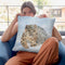 Snow Leopards Ii Throw Pillow By David Stribbling