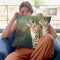 Snow Leopards Rock Throw Pillow By David Stribbling