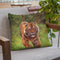Sumatran Tiger Running Throw Pillow By David Stribbling