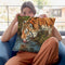 Tiger Drinking Throw Pillow By David Stribbling