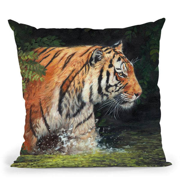 Tiger Ii Throw Pillow By David Stribbling