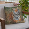 Tiger In Bush Throw Pillow By David Stribbling