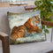 Tiger In Snow Throw Pillow By David Stribbling