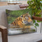 Tiger In Water I Throw Pillow By David Stribbling
