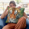 Tiger Iv Throw Pillow By David Stribbling