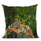 Tiger On Rock Throw Pillow By David Stribbling