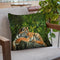 Tiger On Rock Throw Pillow By David Stribbling